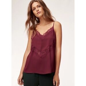 Babaton Everly Lace Camisole in barolo/Burgundy XS